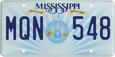 MS license plate MQN548