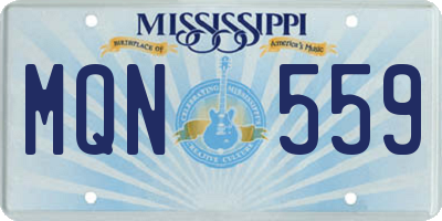 MS license plate MQN559