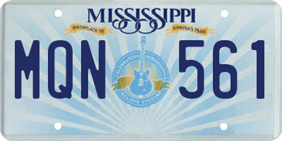 MS license plate MQN561