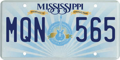 MS license plate MQN565