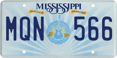 MS license plate MQN566