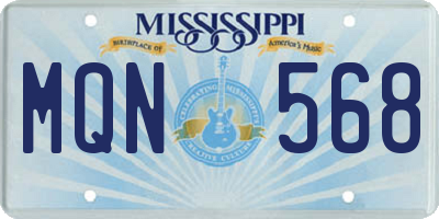 MS license plate MQN568