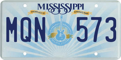 MS license plate MQN573