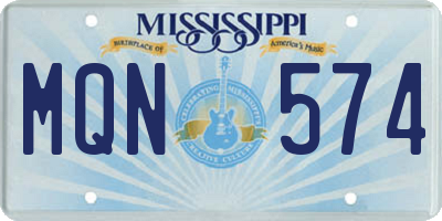 MS license plate MQN574