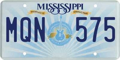 MS license plate MQN575