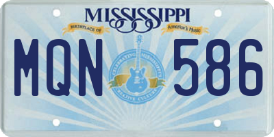 MS license plate MQN586