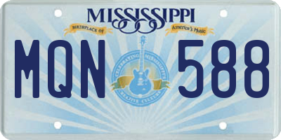 MS license plate MQN588