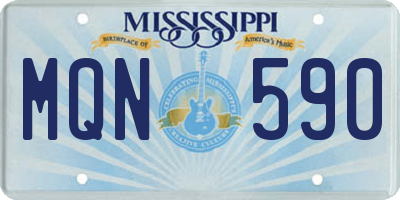 MS license plate MQN590