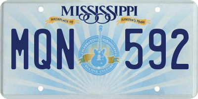 MS license plate MQN592