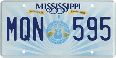 MS license plate MQN595