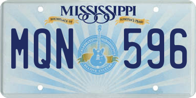 MS license plate MQN596