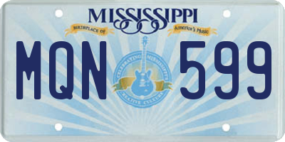MS license plate MQN599
