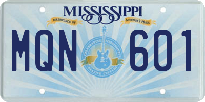 MS license plate MQN601