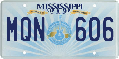 MS license plate MQN606