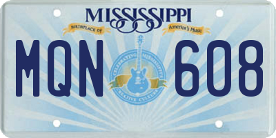 MS license plate MQN608
