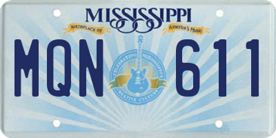 MS license plate MQN611