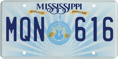 MS license plate MQN616