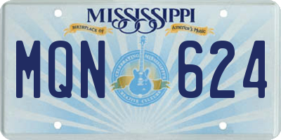 MS license plate MQN624