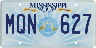 MS license plate MQN627