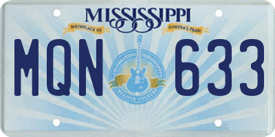 MS license plate MQN633