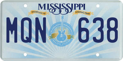 MS license plate MQN638
