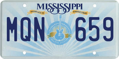 MS license plate MQN659