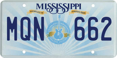 MS license plate MQN662