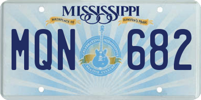 MS license plate MQN682