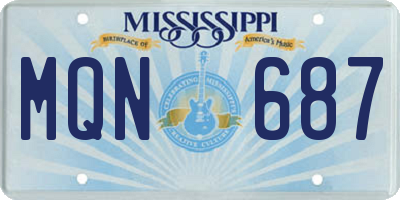 MS license plate MQN687