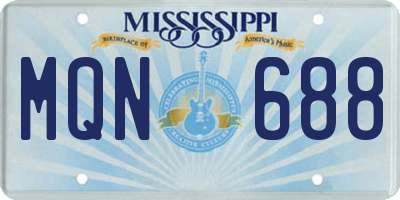 MS license plate MQN688