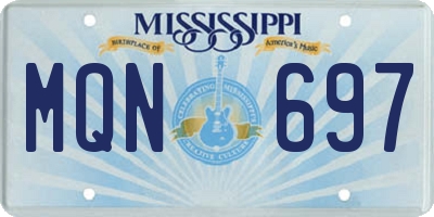 MS license plate MQN697