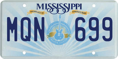 MS license plate MQN699