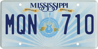 MS license plate MQN710