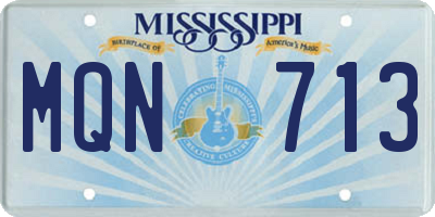 MS license plate MQN713