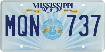 MS license plate MQN737