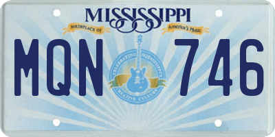MS license plate MQN746