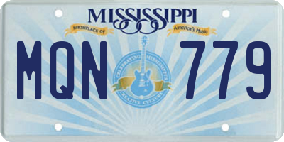 MS license plate MQN779