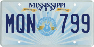 MS license plate MQN799