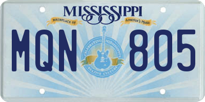 MS license plate MQN805