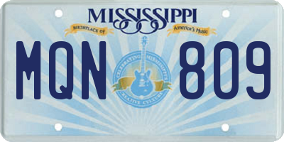 MS license plate MQN809