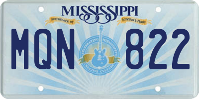 MS license plate MQN822