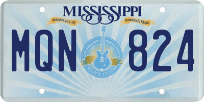 MS license plate MQN824