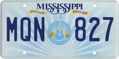 MS license plate MQN827