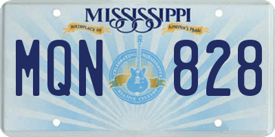 MS license plate MQN828