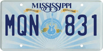 MS license plate MQN831