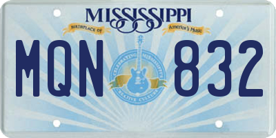 MS license plate MQN832