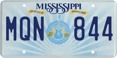 MS license plate MQN844
