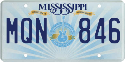 MS license plate MQN846