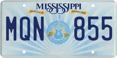 MS license plate MQN855