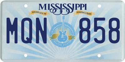 MS license plate MQN858